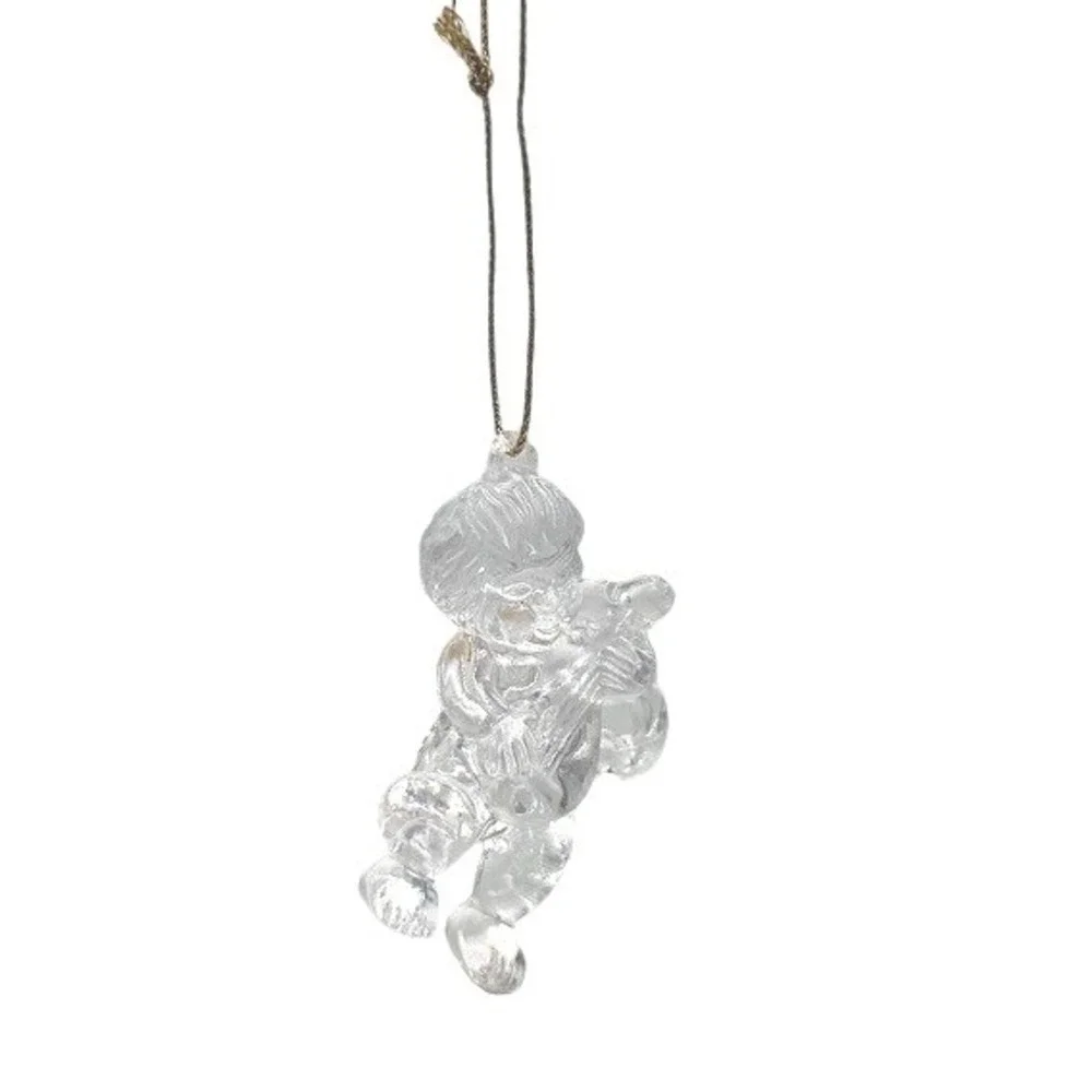 Set of 3 Clear Acrylic Cherub Angel Ornaments Christmas‎ Holiday Decoration